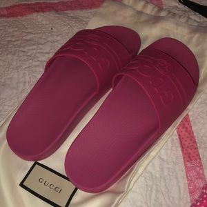Pink Gucci Slides